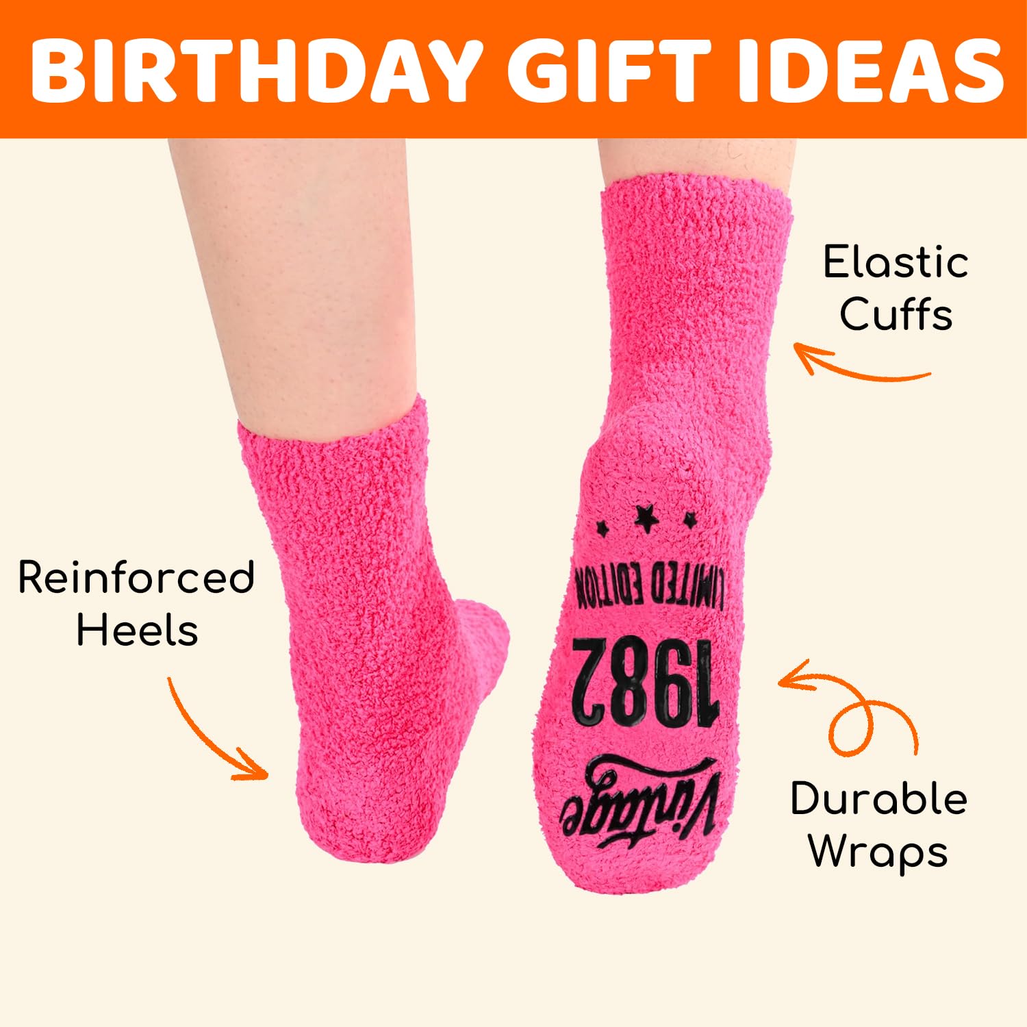 HappyPop Funny Birthday Socks for Women Aged 41-50 - Novelty Gift for Mom, Grandma & Her Special Day | Perfect for Birthday Parties, Surprise Gifts & Celebrations