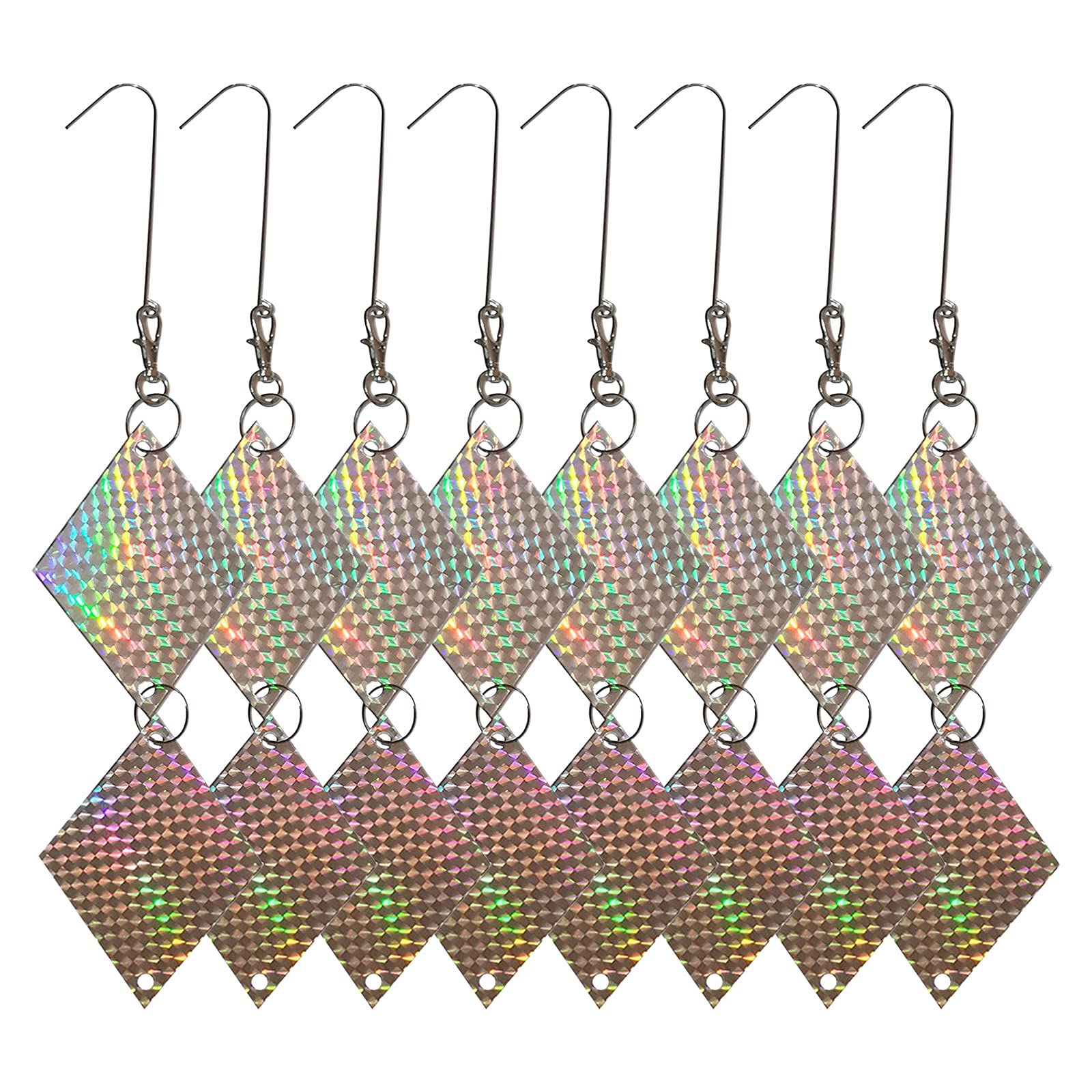 Yiser Reflective Bird Scare Rods - Colorful Garden Hanging Deterrent for Pigeons, Sparrows & Pests | Outdoor Patio, Lawn & Yard Protection | Gnat & Insect Barrier (Multicolor, One Size) - Perfect for Gardens, Backyards, Balconies & Fruit Trees