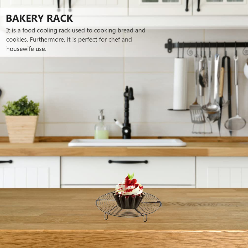 2-Pack Stainless Steel Cake Cooling Racks - 12 Inch Baking Cooling Mesh Rack for Cakes, Cookies & Pastries - Durable Baking Supplies for Home & Professional Bakers - Perfect for Cooling, Decorating & Serving Desserts