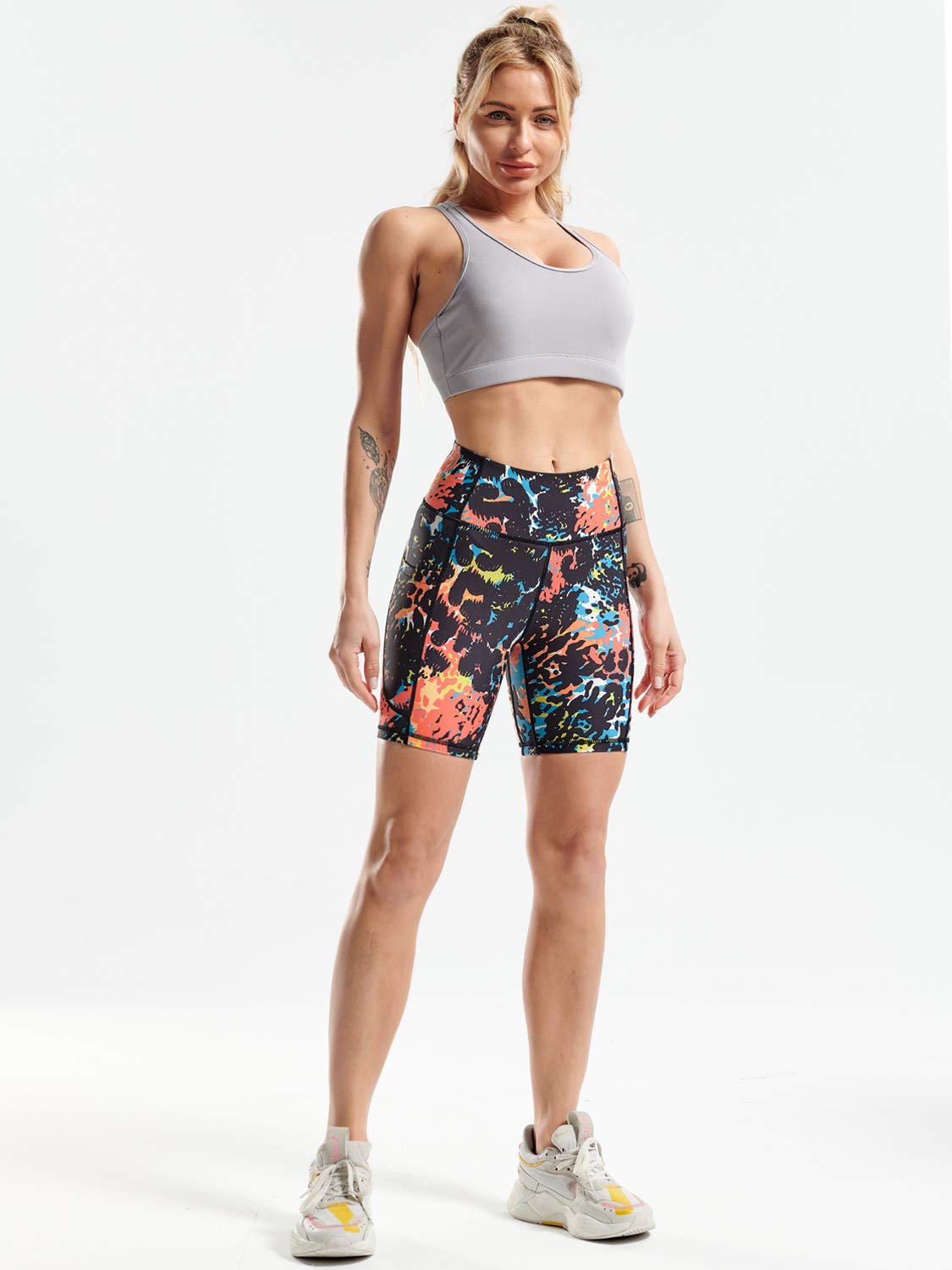 CADMUS High Waist Yoga Shorts for Women - 3/4/6/7/8 Inch Inseam Workout Running Biker Shorts with Naked Feeling Technology | Perfect for Yoga, Gym, Running & Lounge Wear