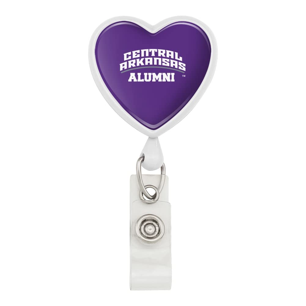 University of Central Arkansas Alumni Heart Lanyard with Retractable Reel & Badge Holder - Perfect for School IDs, Work Badges, and Campus Events