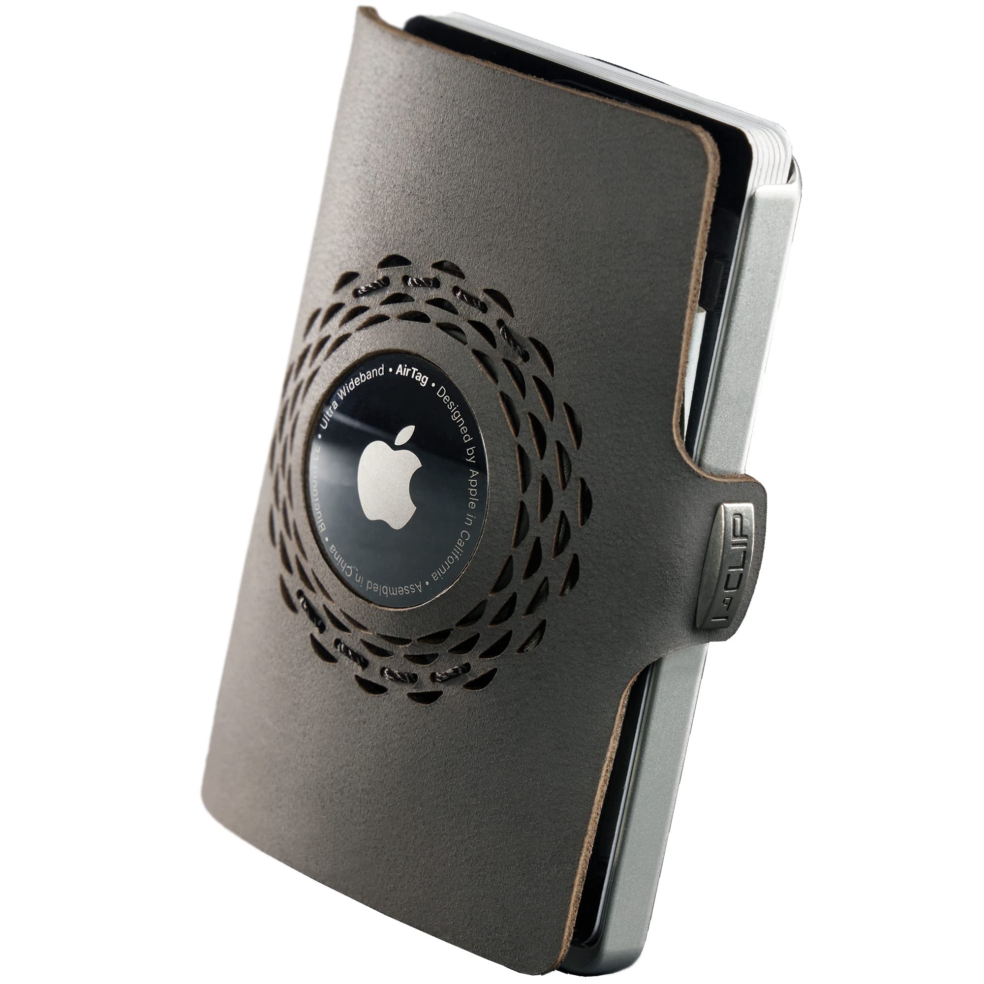 Original Silver I-CLIP Radio Impact Tracker - Compatible with Apple AirTag for Wallet, Money Bag, Purse & Credit Card Holder | Secure Your Valuables On-The-Go