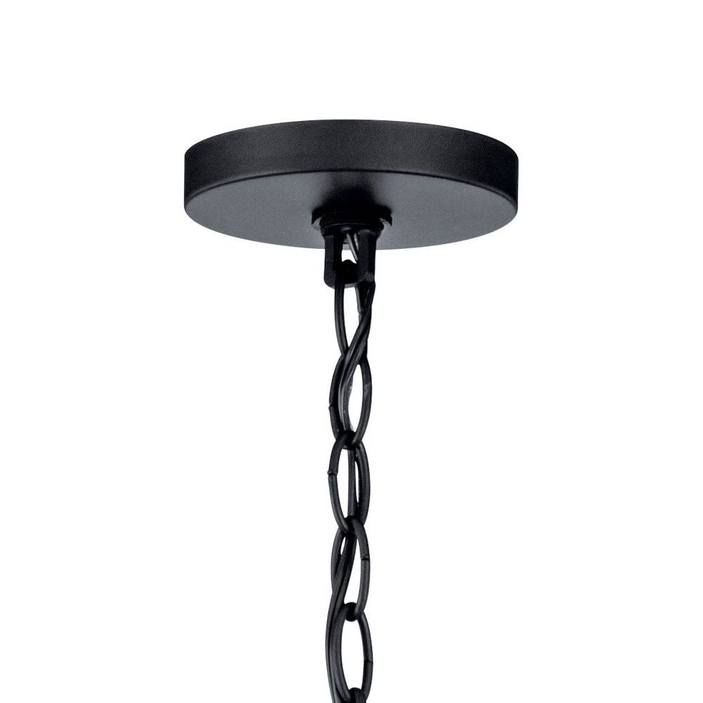 5-Light Modern Minimalist Chandelier with Clear Glass Shades - Black Finish for Dining Room, Living Room, or Bedroom Lighting