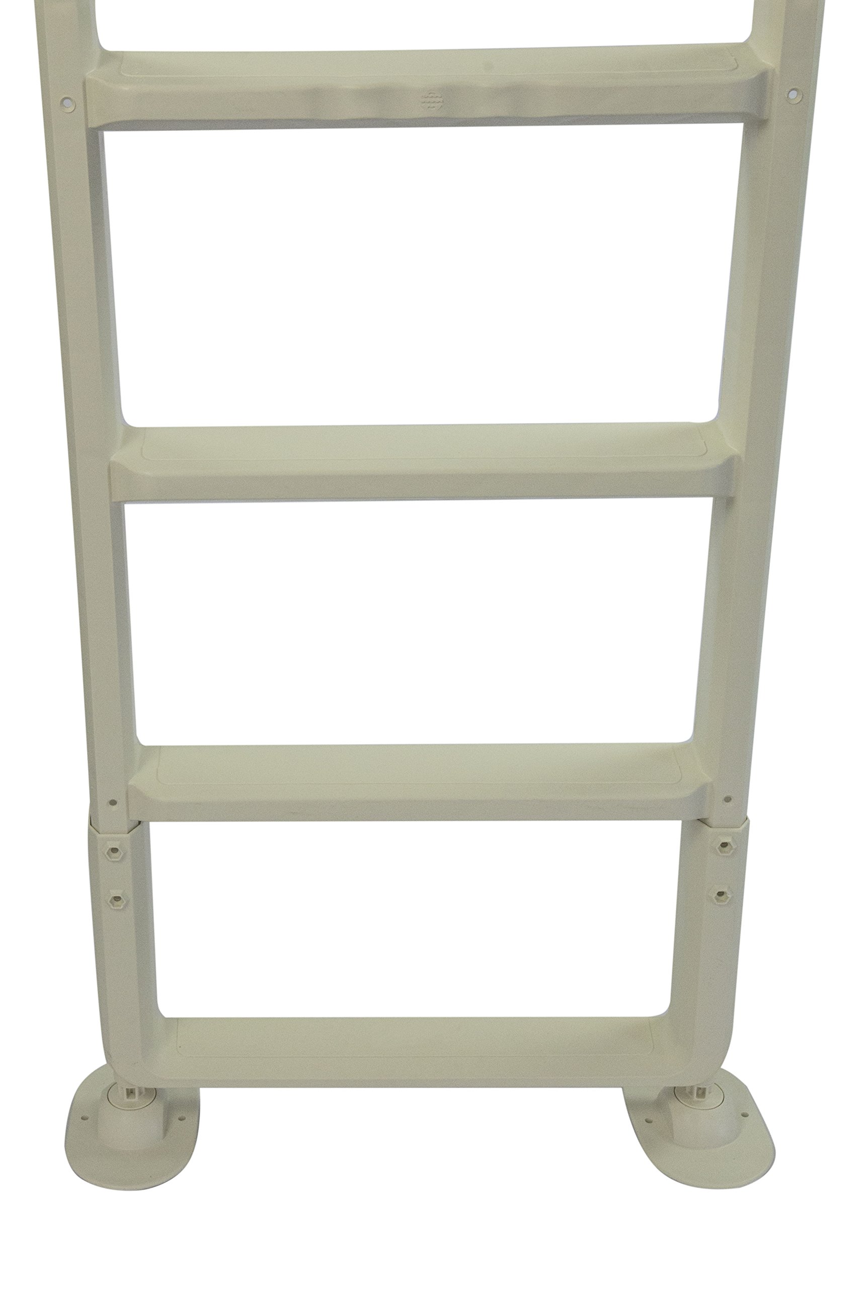 Adjustable Above Ground Pool Ladder for Inground Pools - Champlain Plastics Heavy Duty Safety Steps (Up to 54