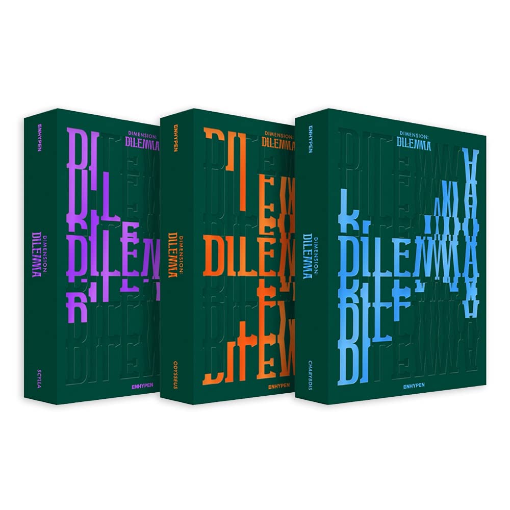 ENHYPEN Dimension Dilemma 1st Album Set (ODYSSEUS/SCYLLA/CHARYBDIS Versions) - K-Pop Collectible with Weverse Gift, Folded Poster & OS Player Card | Perfect for K-Pop Fans, Album Collectors and ENHYPEN Lightstick Owners