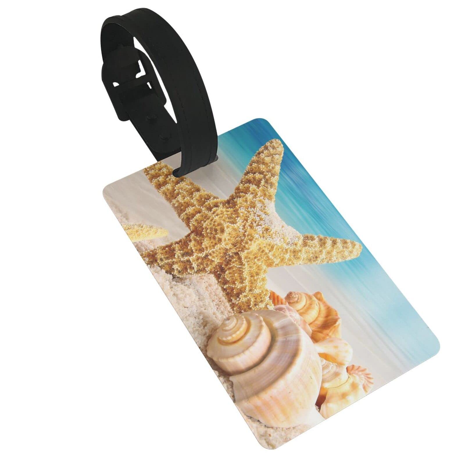 Funny Starfish Luggage Tags - Durable Suitcase ID Tags for Travel Bags, Backpacks & Carry-ons (Perfect for Women, Men & Kids) - Great for Airports, Cruise Ships & Family Vacations