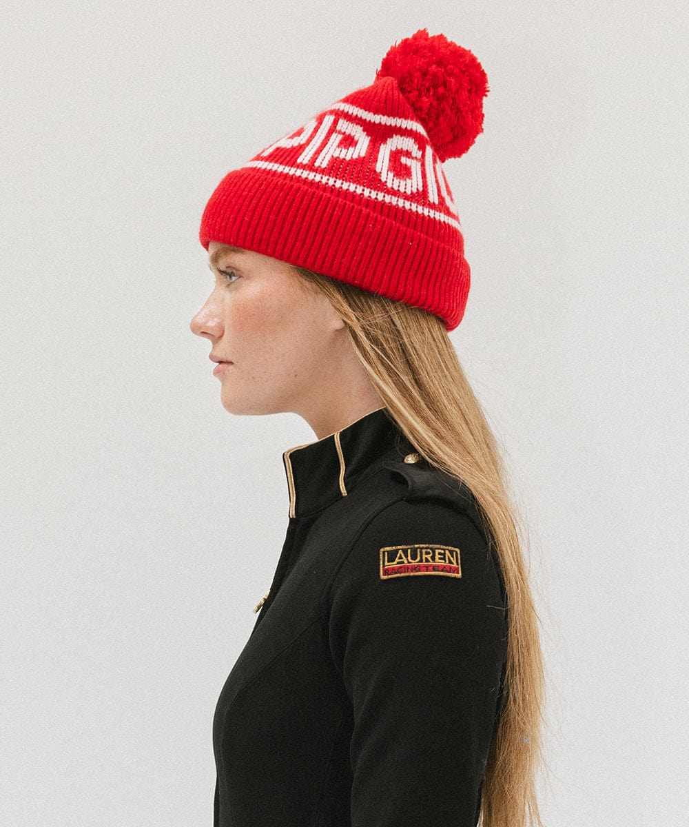Jane Retro Pom Beanie - Soft Winter Knit Hat with Faux Fur Pom for Women & Girls - Perfect for Skiing, Snowboarding & Cold Weather Fashion