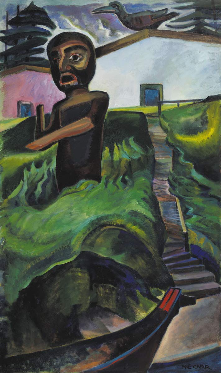 Berkin Arts Emily Carr Giclee Print on Paper - Famous Canadian Landscape Painting Reproduction - Fine Art Wall Decor Poster (The Crazy Stair) - Perfect for Living Room, Bedroom & Office Decor