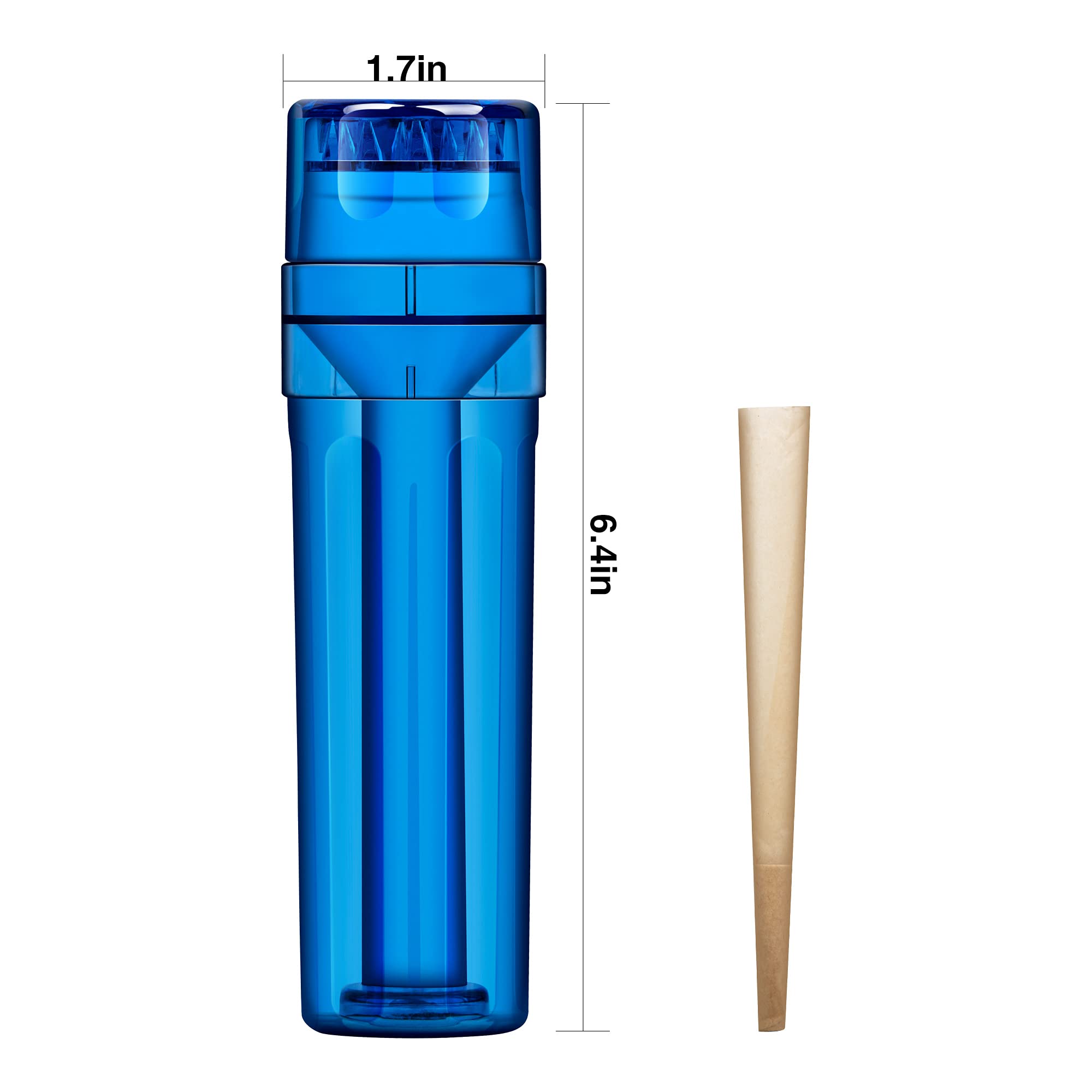 Premium Portable Spice Grinder & Pre-Roll Cone Loader - Electric Herb Grinder with Free 12 Pre-Roll Cones - Perfect for Home Use, Travel & DIY Rolling