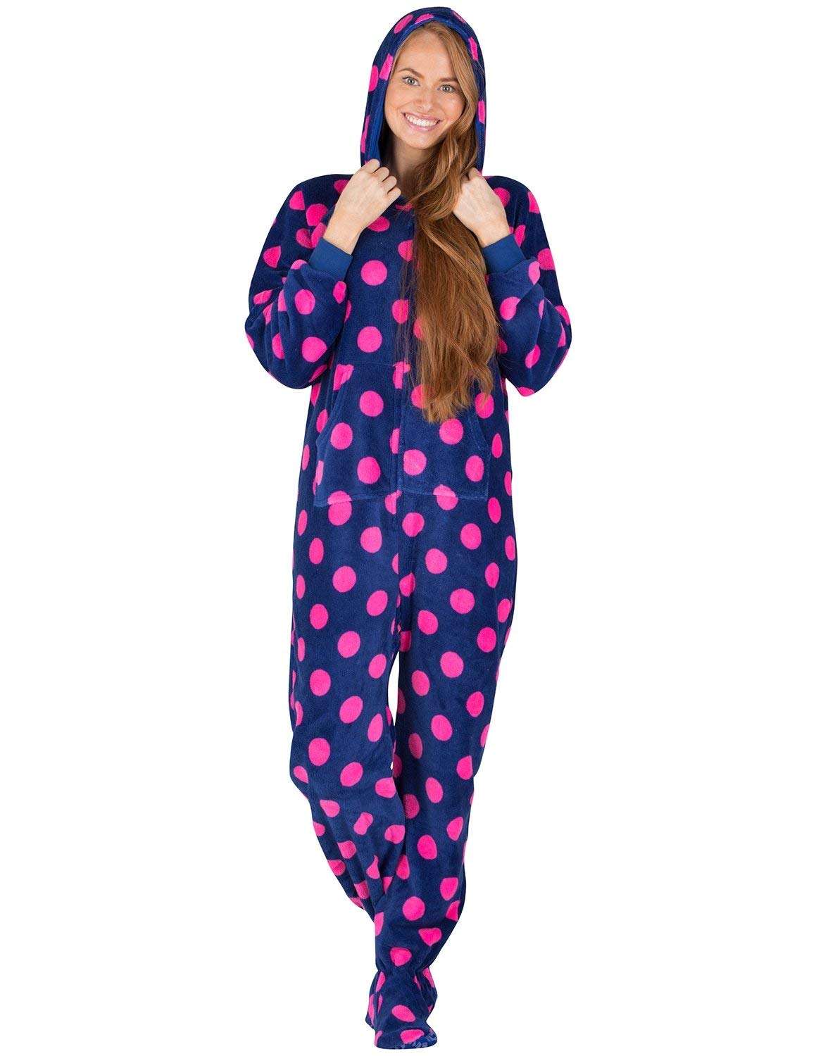 Cozy Adult Chenille Footed Pajamas - Unisex Hoodie Onesie Jumpsuit for Men & Women | Warm Winter Sleepwear for Lounging, Movie Nights & Cold Weather Comfort