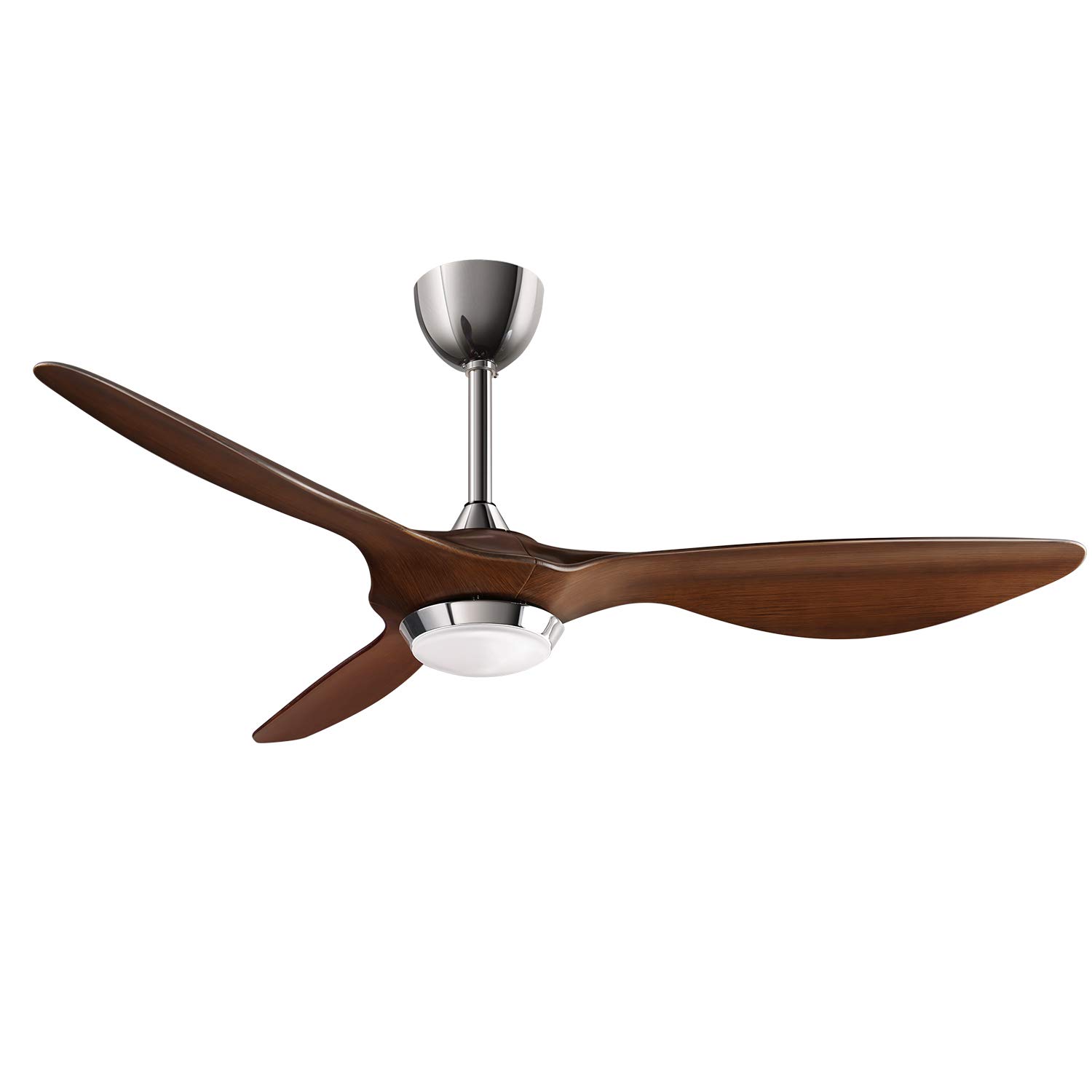 Reiga 52 Inch Smart Ceiling Fan with Light - ETL Certified, High CFM, Ultra Quiet DC Motor, Remote Control - Modern 3-Blade Design for Living Room, Bedroom, Farmhouse - Perfect for Home Cooling and Stylish Interior Decor