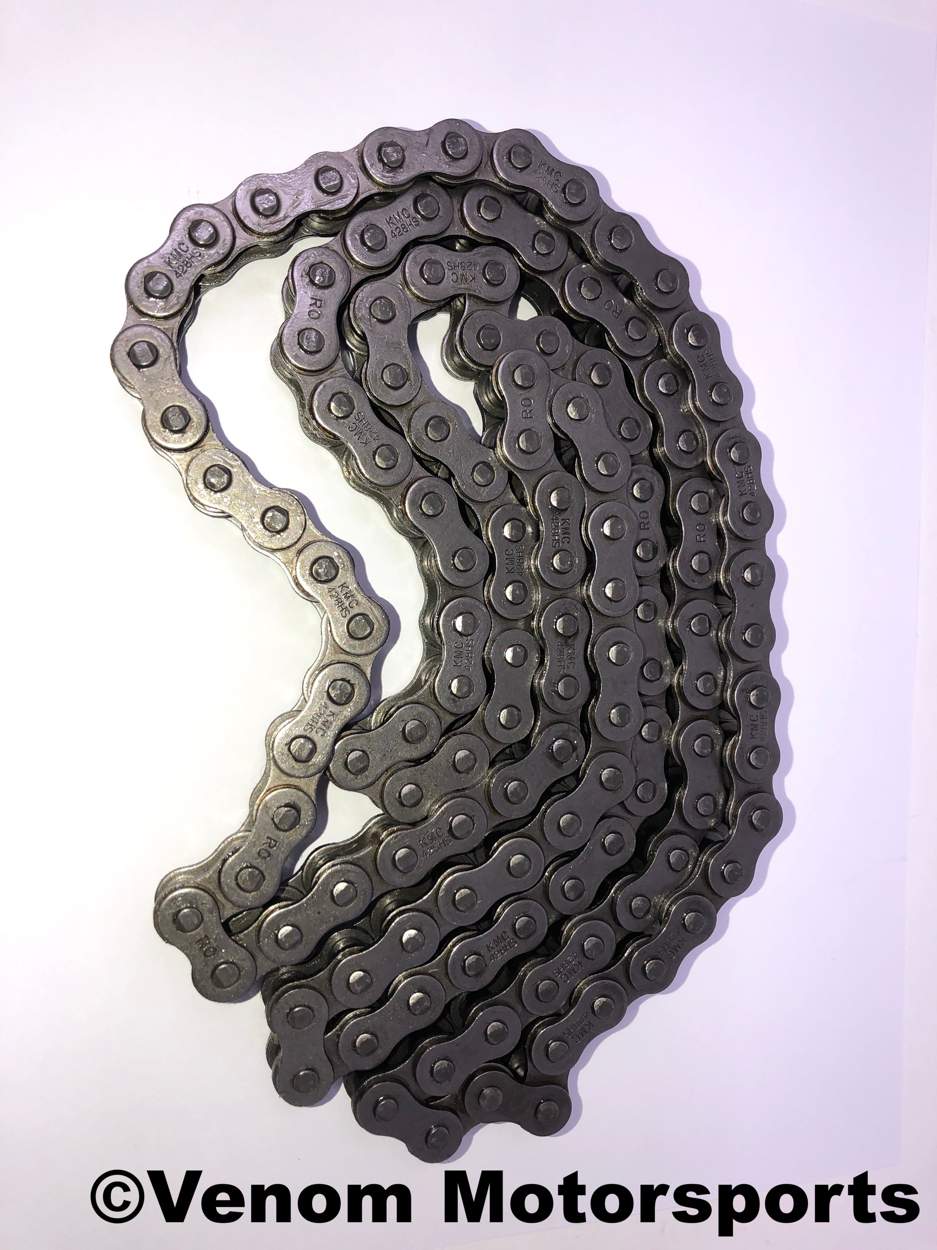 X22R 250cc Motorcycle Chain 428H 124L (02040207) - Durable Replacement Chain for Off-Road Bikes, ATVs & Dirt Bikes - Perfect for Trail Riding & Adventure Racing