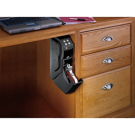 GunVault SV500 SpeedVault Quick Access Biometric Handgun Safe - Secure Pistol Storage for Home, Car & Nightstand - Fast Fingerprint Access for Emergency Protection