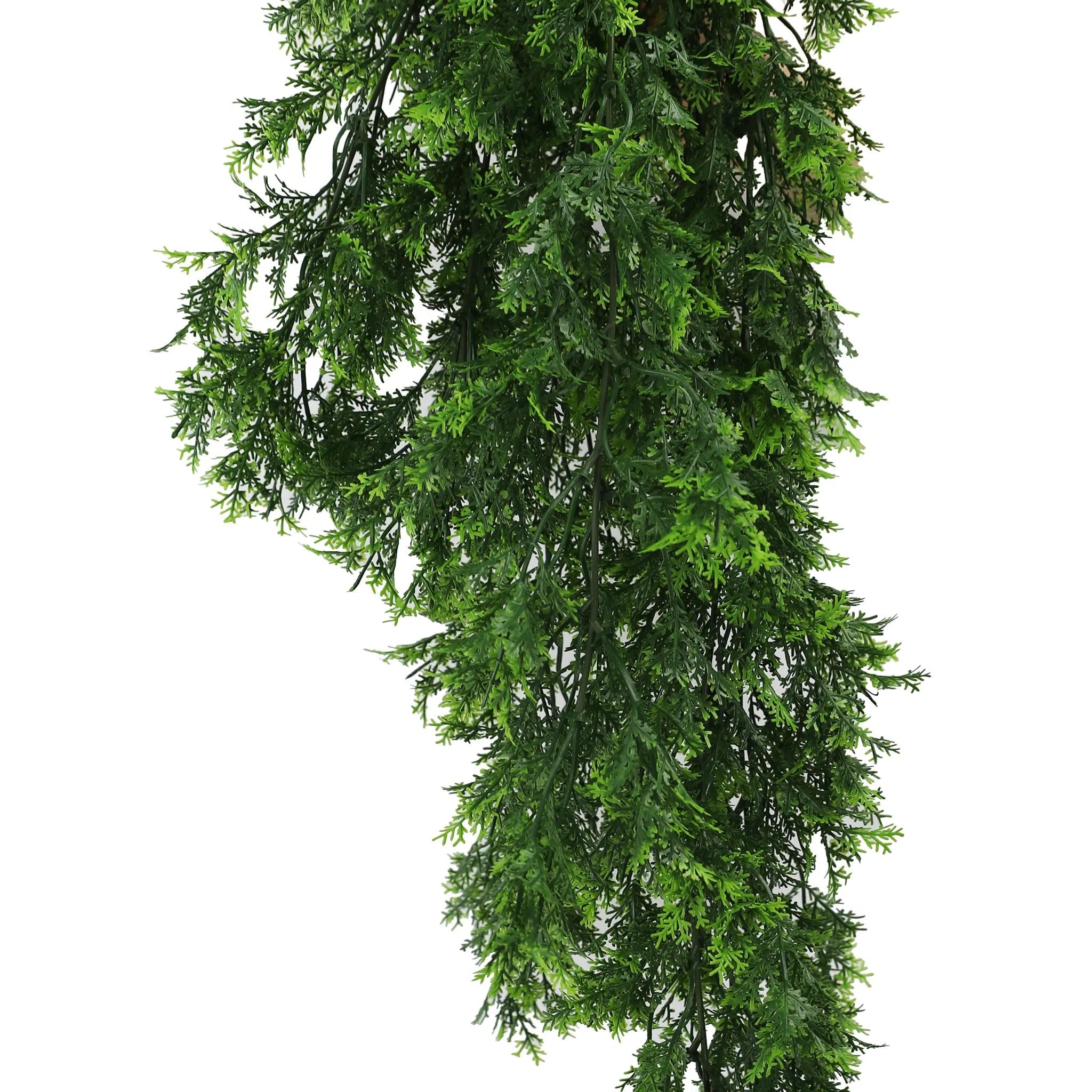 UV & Fire Rated Hanging Mossy Cedar Vine - 22cm x 76cm Artificial Greenery for Home Decor, Wedding Backdrops & Outdoor Landscaping