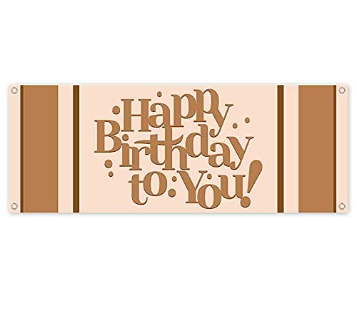 Happy Birthday Banner - 13 oz Heavy-Duty Vinyl with Metal Grommets | Single-Sided Non-Fabric Decoration for Parties, Events & Celebrations