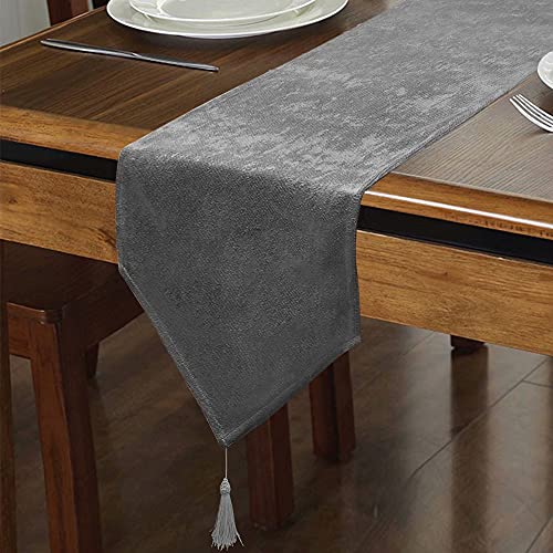 Gray-brilliant Faux Linen-tassels