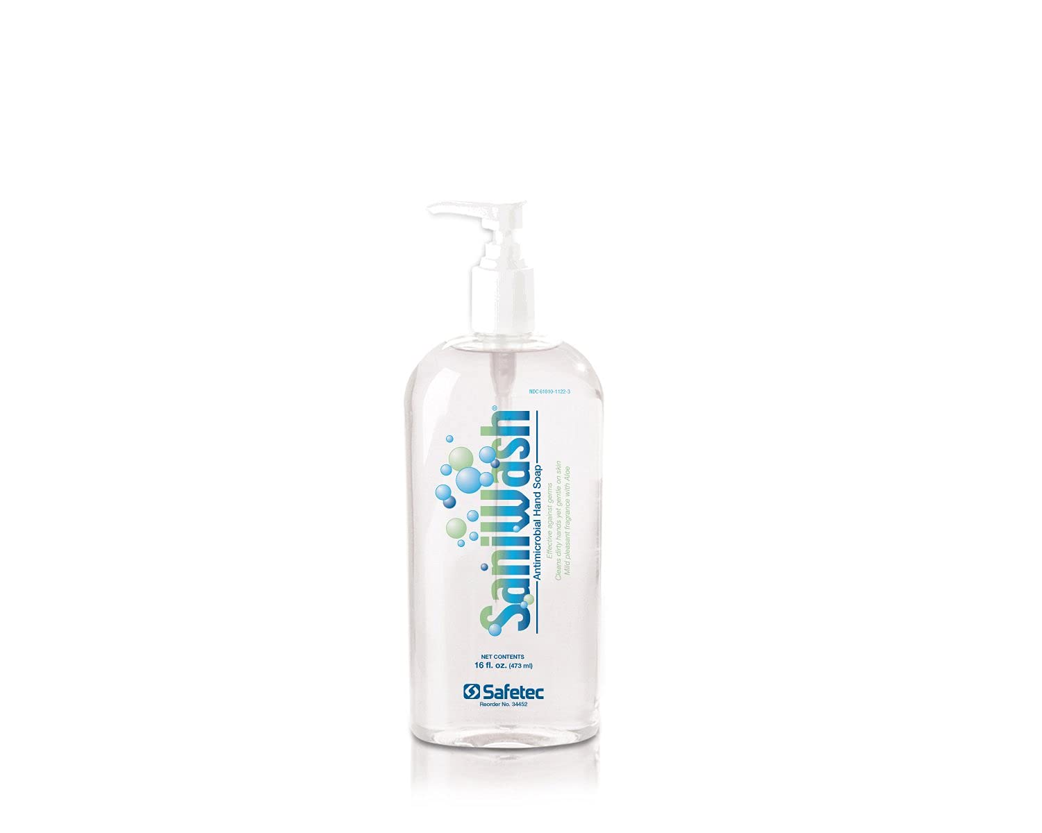 Safetec Sani Wash Antibacterial Hand Soap - 16 oz Pump Bottle (12 Pack) | Moisturizing & Gentle for Daily Use in Homes, Offices & Healthcare Facilities