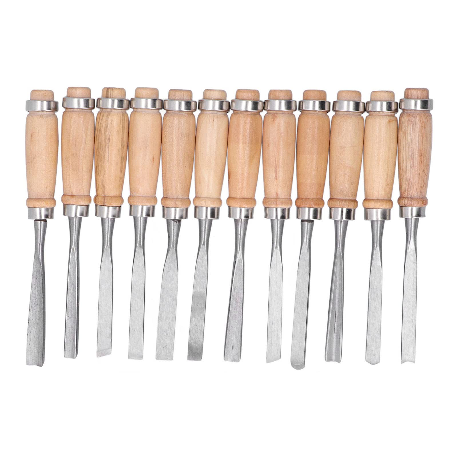 12Pcs Wood Turning Chisels Set - Professional Wood Parting Tools for Woodworking & Carving - 8 Inch Grinder Compatible Accessories - Perfect for DIY Projects, Furniture Making, and Wood Crafts