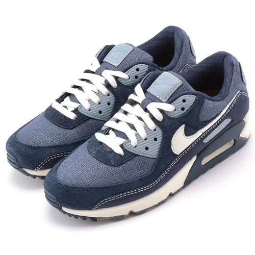 Nike Air Max 90 Denim Cork Sneakers - Diffused Blue & White Retro Running Shoes for Men & Women | Perfect for Casual Wear, Street Style & Gym Workouts