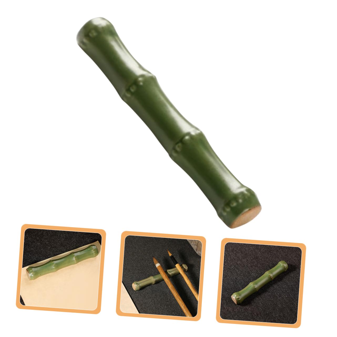 Premium Ceramic Pen Holder & Brush Rest - Calligraphy Brush Support, Desk Organizer for Writing & Painting Supplies | Perfect for Artists, Students & Office Use