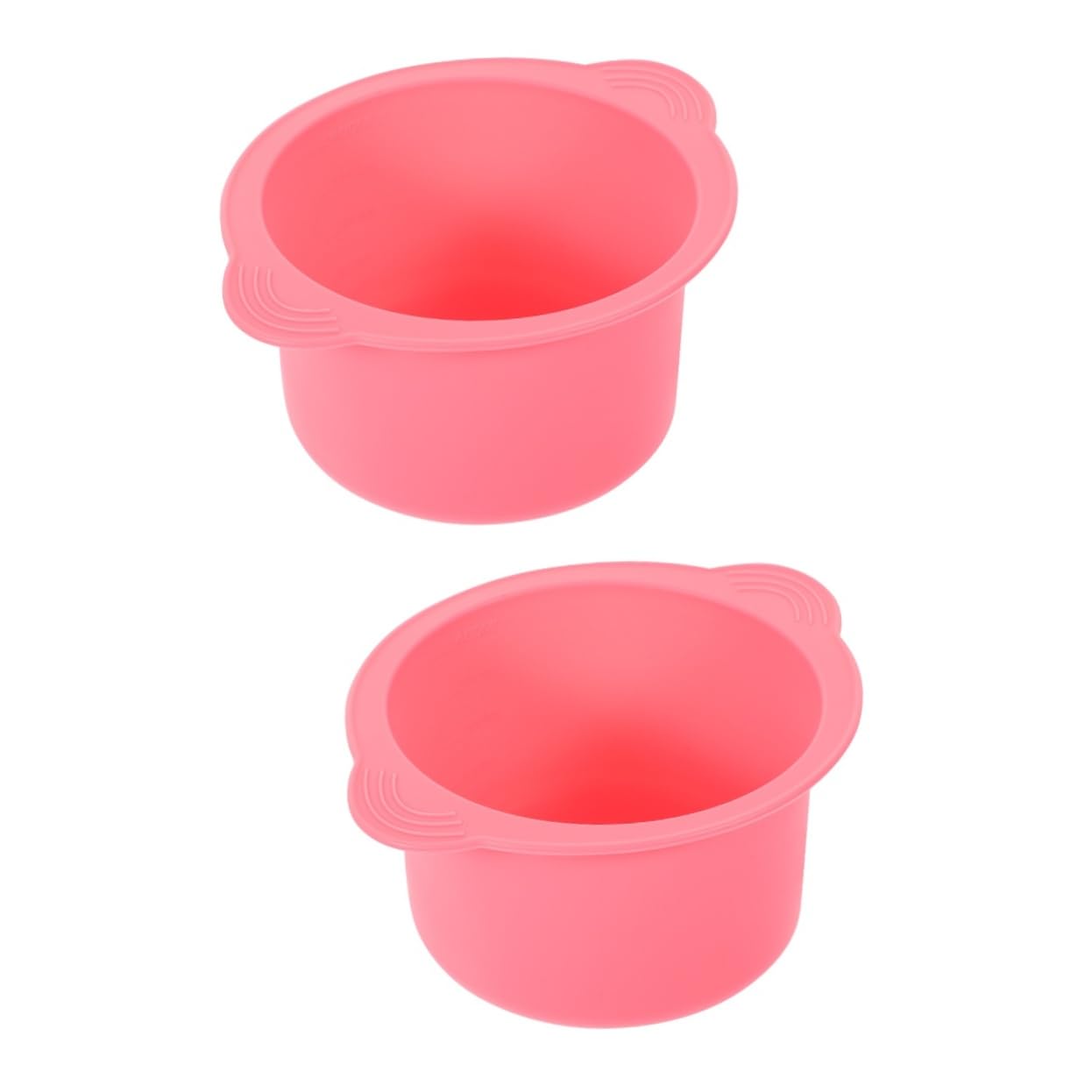 2Pcs Pink Silicone Wax Warmer Bowl for Hair Removal - Reusable Wax Liner Pot for Waxing Machine, Perfect for Eyebrows, Legs, Bikini & Body Hair Removal at Home or Salon