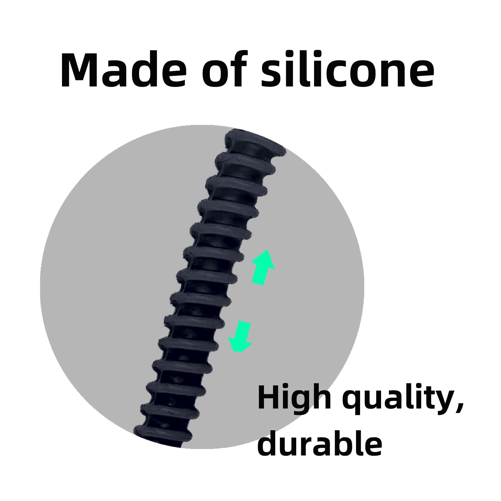 (2 Pack) Compatible with Rsenr & BROAD AirPro FB2 Silicone Air Tubing Hose - Durable Black Replacement for CPAP, Oxygen Concentrators & Sleep Apnea Machines (Home & Hospital Use)