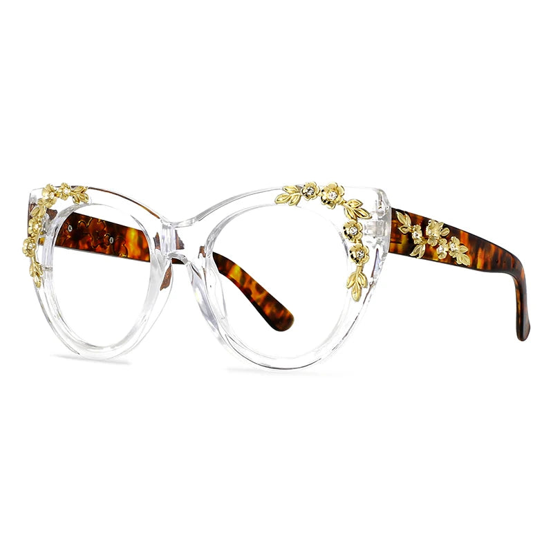 CCspace Women's Full Rim Cat Eye Plastic Reading Glasses +1.00 to +3.50 Strength - Stylish Lightweight Frames for Reading, Computer Work & Office Use