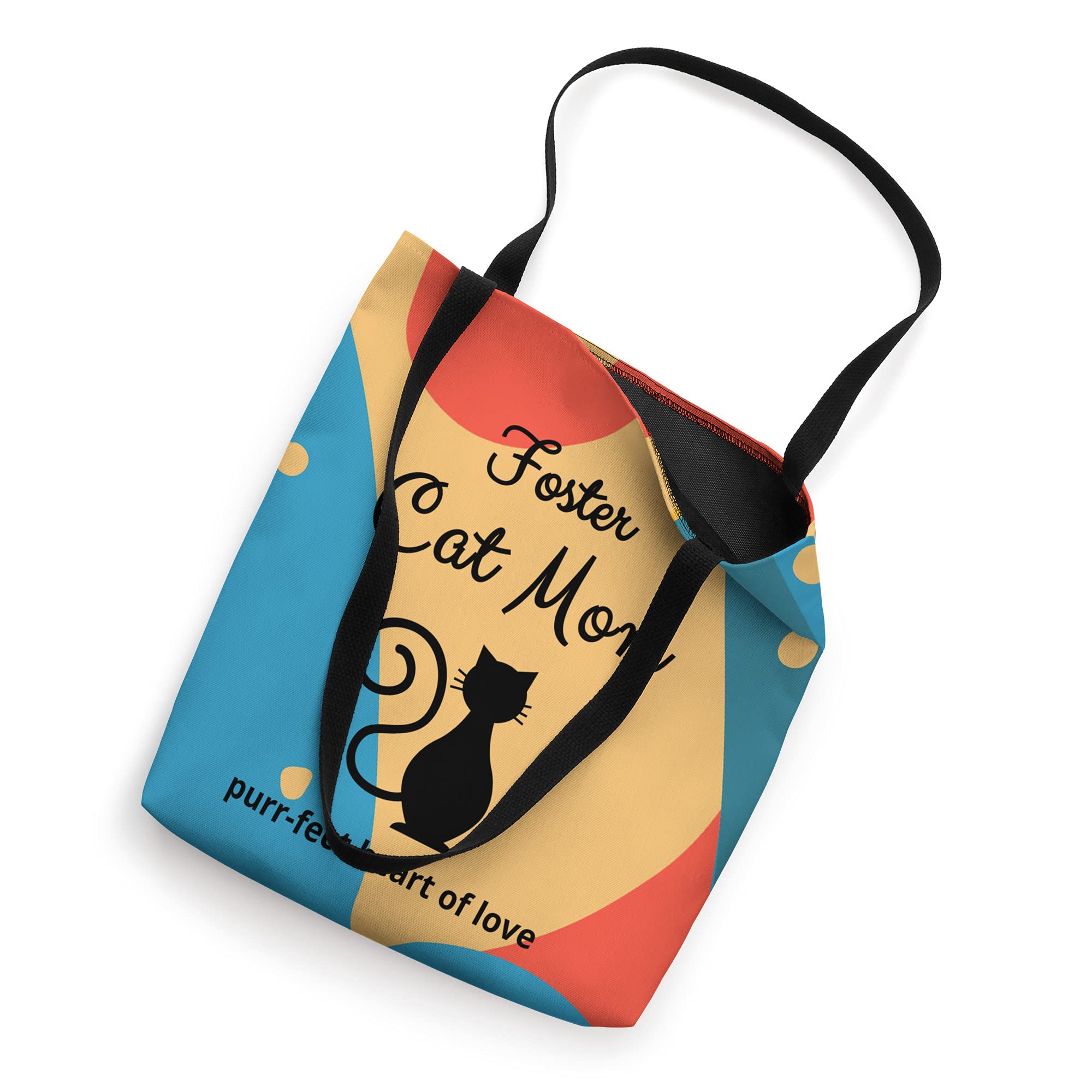 Cat Rescue Mom Tote Bag - Cute Foster Cat Mom Gift for Animal Lovers - Perfect for Shelter Volunteers & Pet Adoption Events