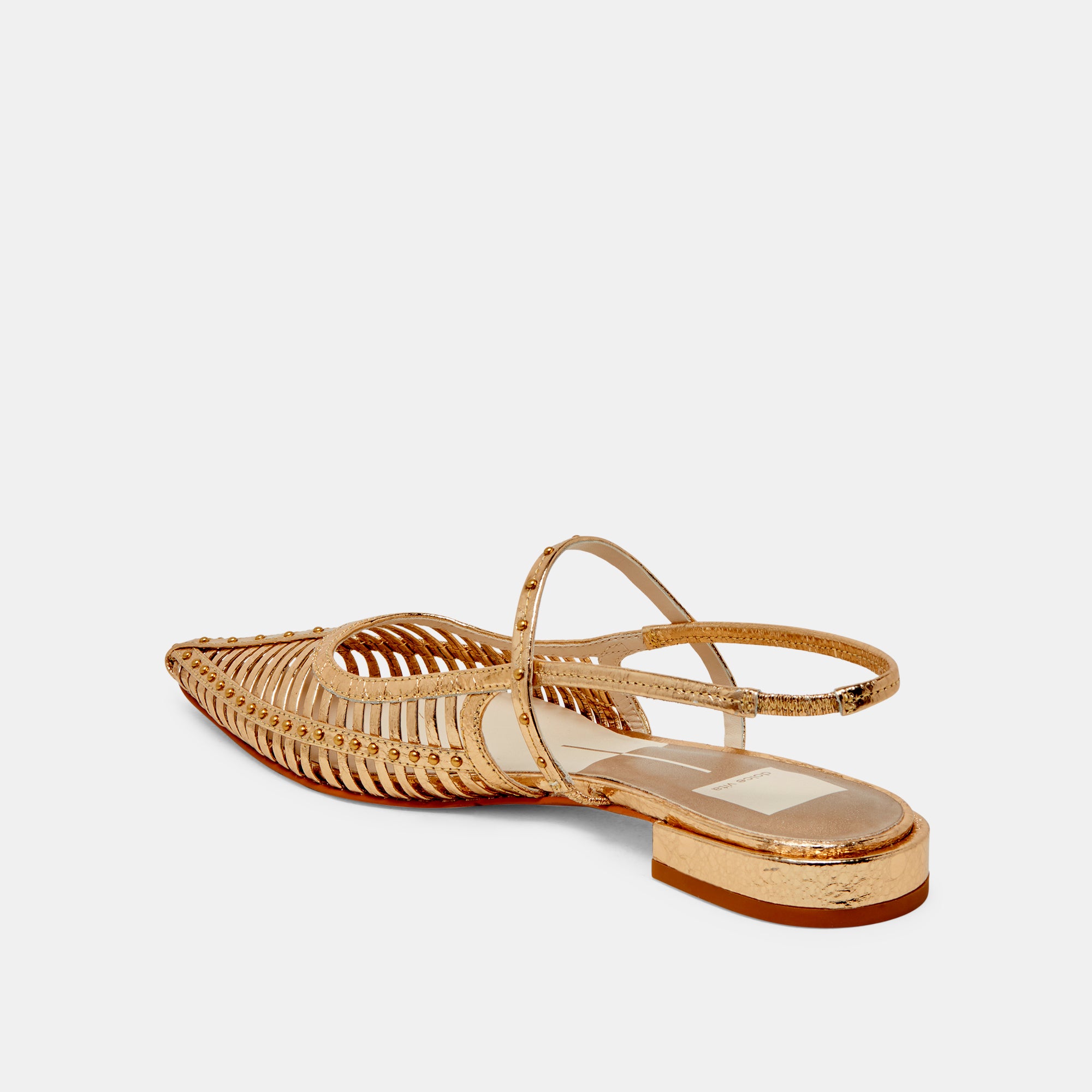 PHINLY FLATS GOLD DISTRESSED LEATHER Women's Shoes - Vintage Style Comfortable Slip-On Loafers for Casual Wear & Office Outfits