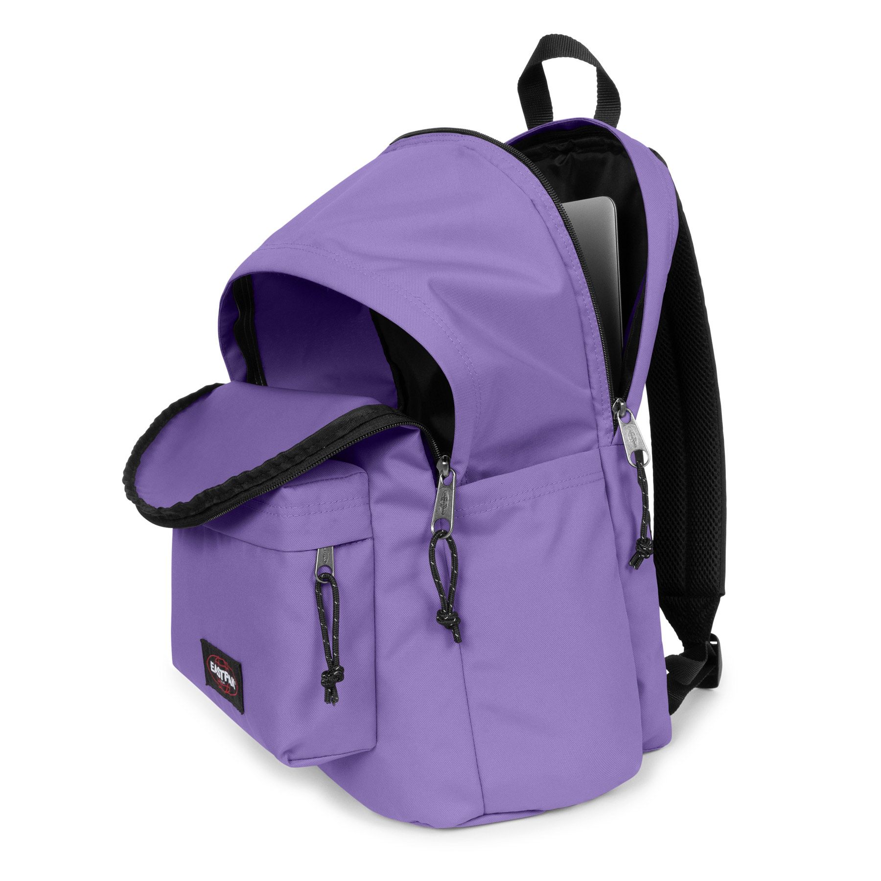 Eastpak Office Backpack for Women - Lightweight Laptop Bag with USB Charging Port, Petal Lilac, Perfect for Work, School & Travel
