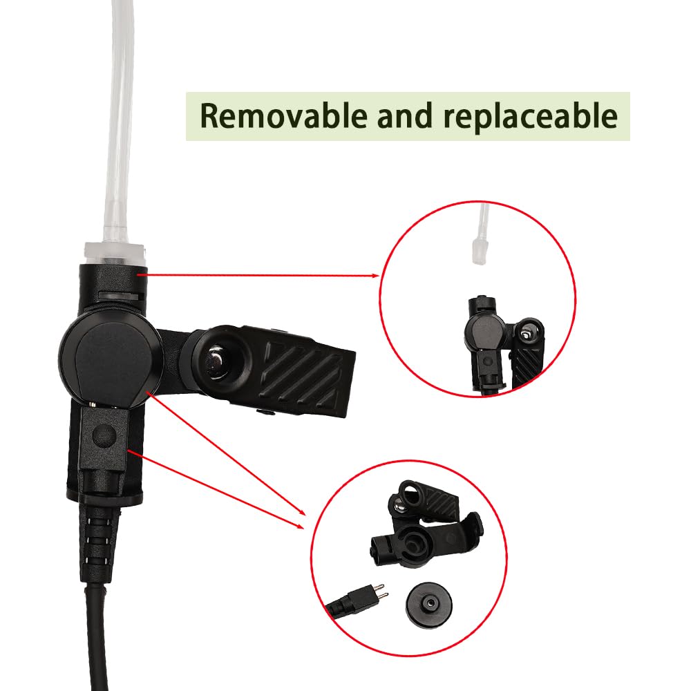 BVMAG 3.5mm Surveillance Earpiece - 6 Pack Acoustic Tube Headset for Walkie Talkie & Two-Way Radios - Clear Audio for Law Enforcement, Security Guards & Event Staff - Discreet Communication Solution