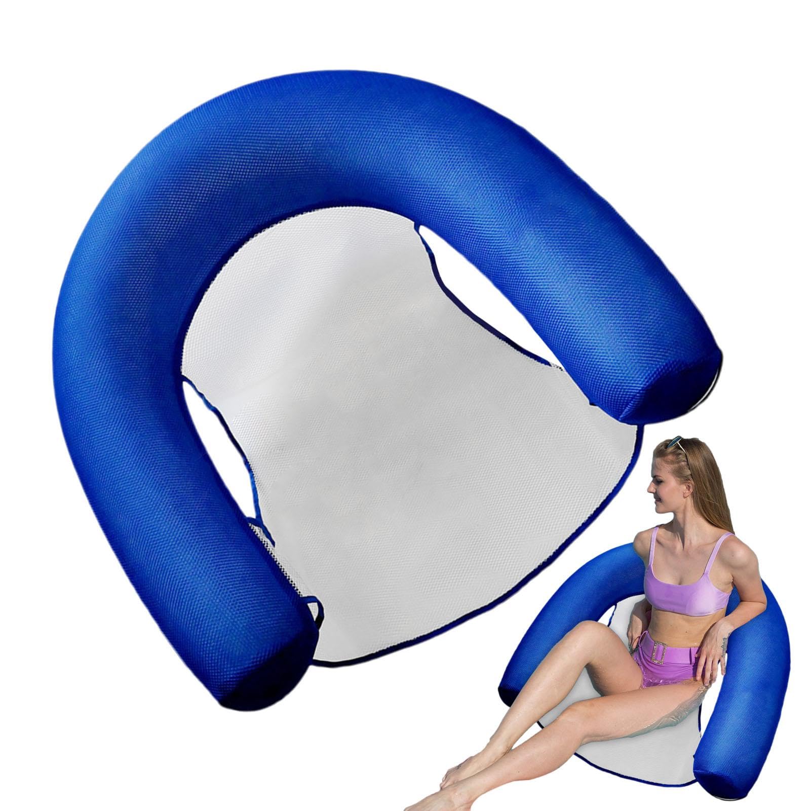 **Inflatable Pool Floating Chair for Adults - U-Shaped Noodle Lounger with Scarf, Comfortable Reusable Water Chair for Swimming, Beach, Pool Party & Relaxation**