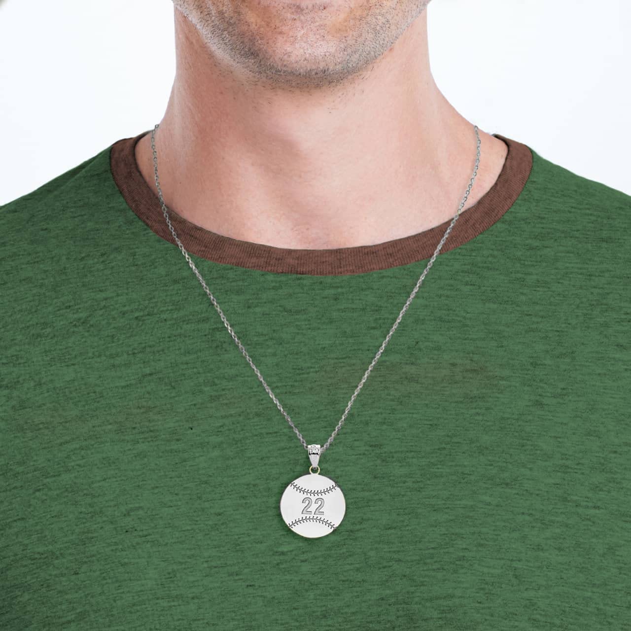 10k Yellow Gold Personalized Baseball & Softball Necklace - Custom Name & Number Engraved - Sports Jewelry Gift for Athletes, Players & Fans - Perfect for Games, Training & Special Occasions