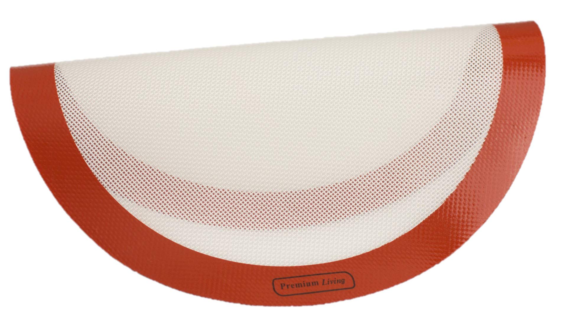 Premium Non-Stick Pizza Baking Silicone Mat - 12 Inch Red - Oven Safe Reusable Cooking Sheet for Homemade Pizza, Bread, Cookies - Perfect for Kitchen, Baking & Party Food Prep
