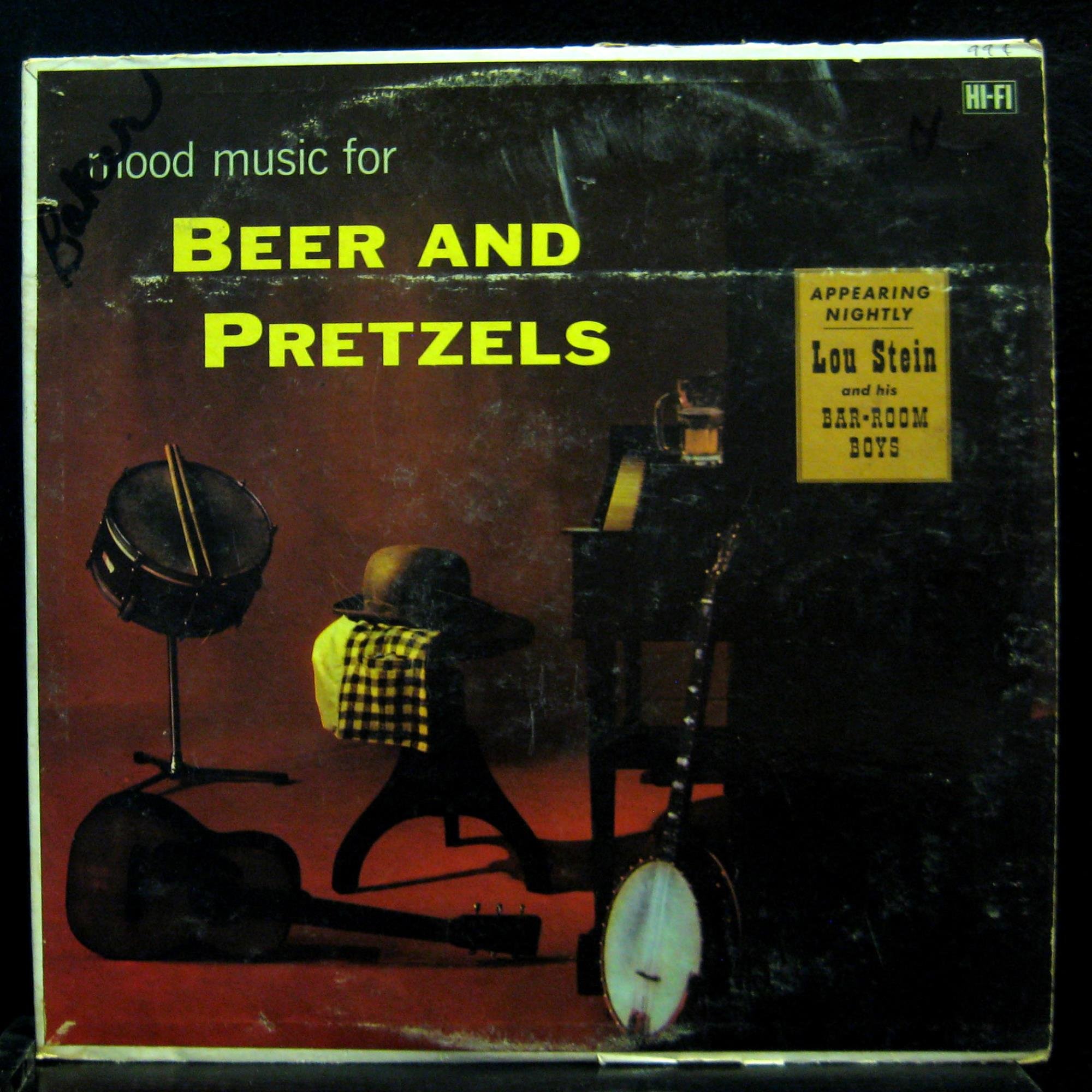 LOU STEIN MOOD MUSIC FOR BEER & PRETZELS Vinyl Record LP - Vintage Jazz Lounge Music for Relaxing, Entertaining & Retro Parties