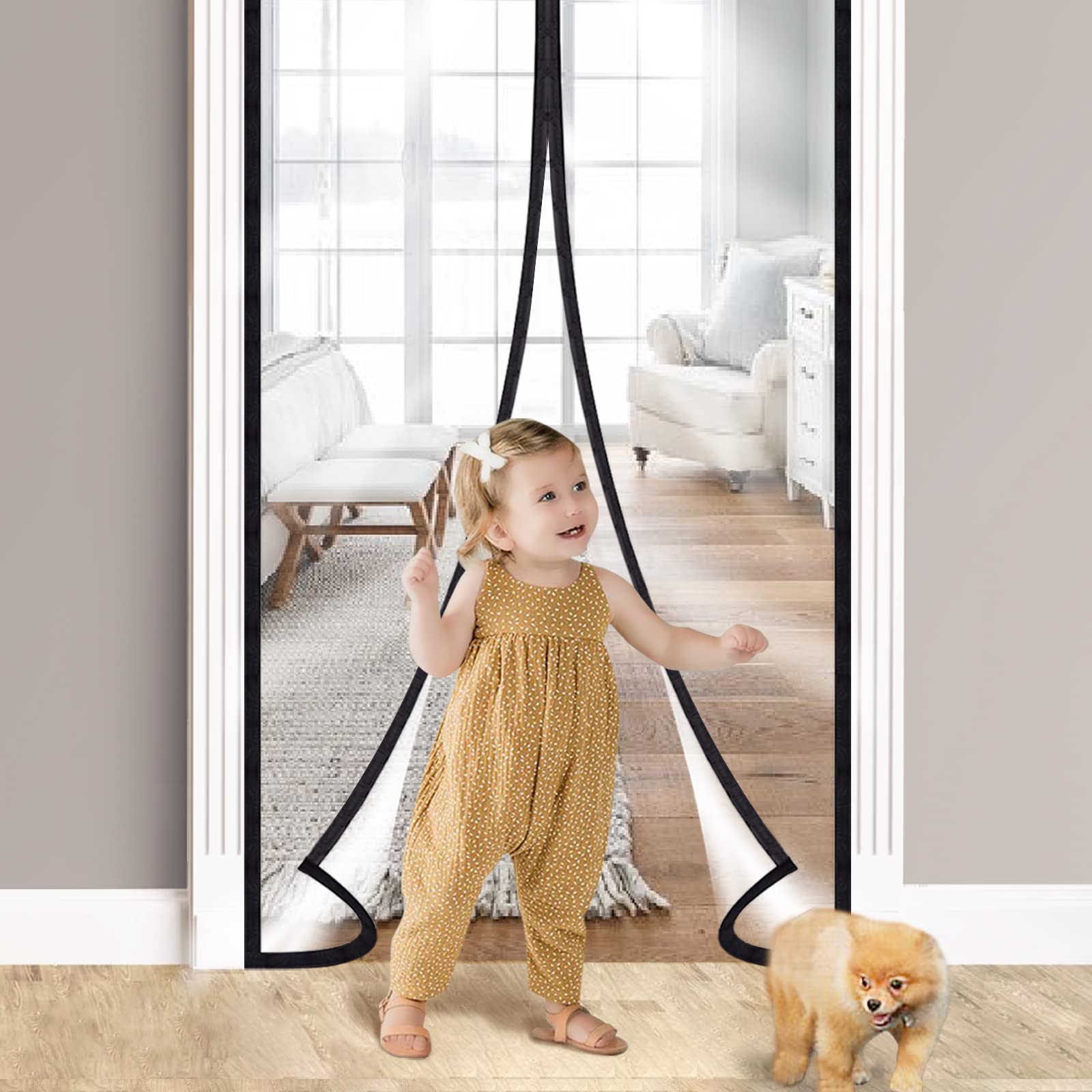 Thermal Insulated Magnetic Door Curtain - Upgraded EVA Self-Sealing Door Cover for Winter Warmth & Summer Cooling | Fits 34
