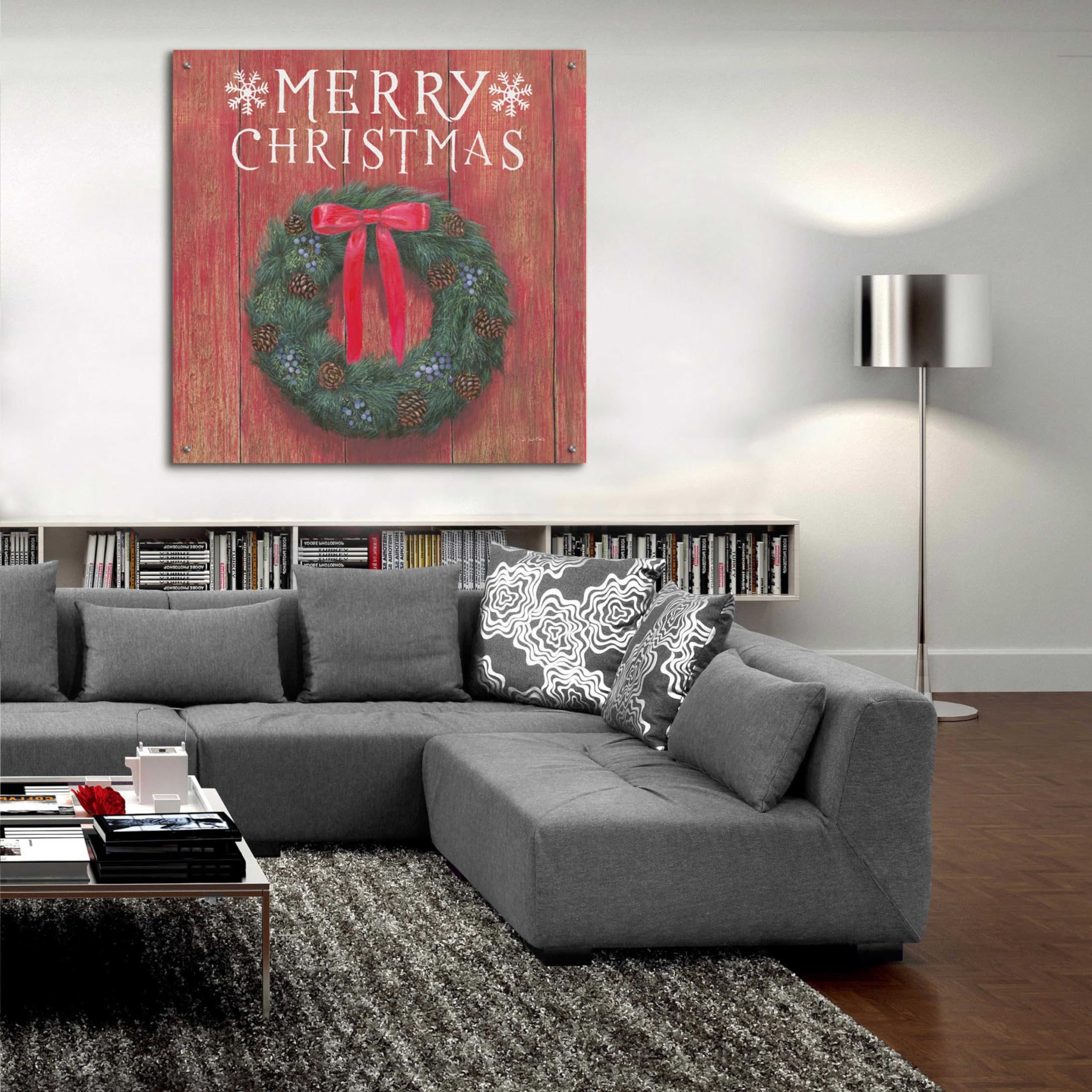 Epic Art 'Christmas Affinity VII' by James Wiens - 36x36 Inch Acrylic Glass Wall Art for Holiday Home Decor - Perfect for Living Room, Bedroom & Office