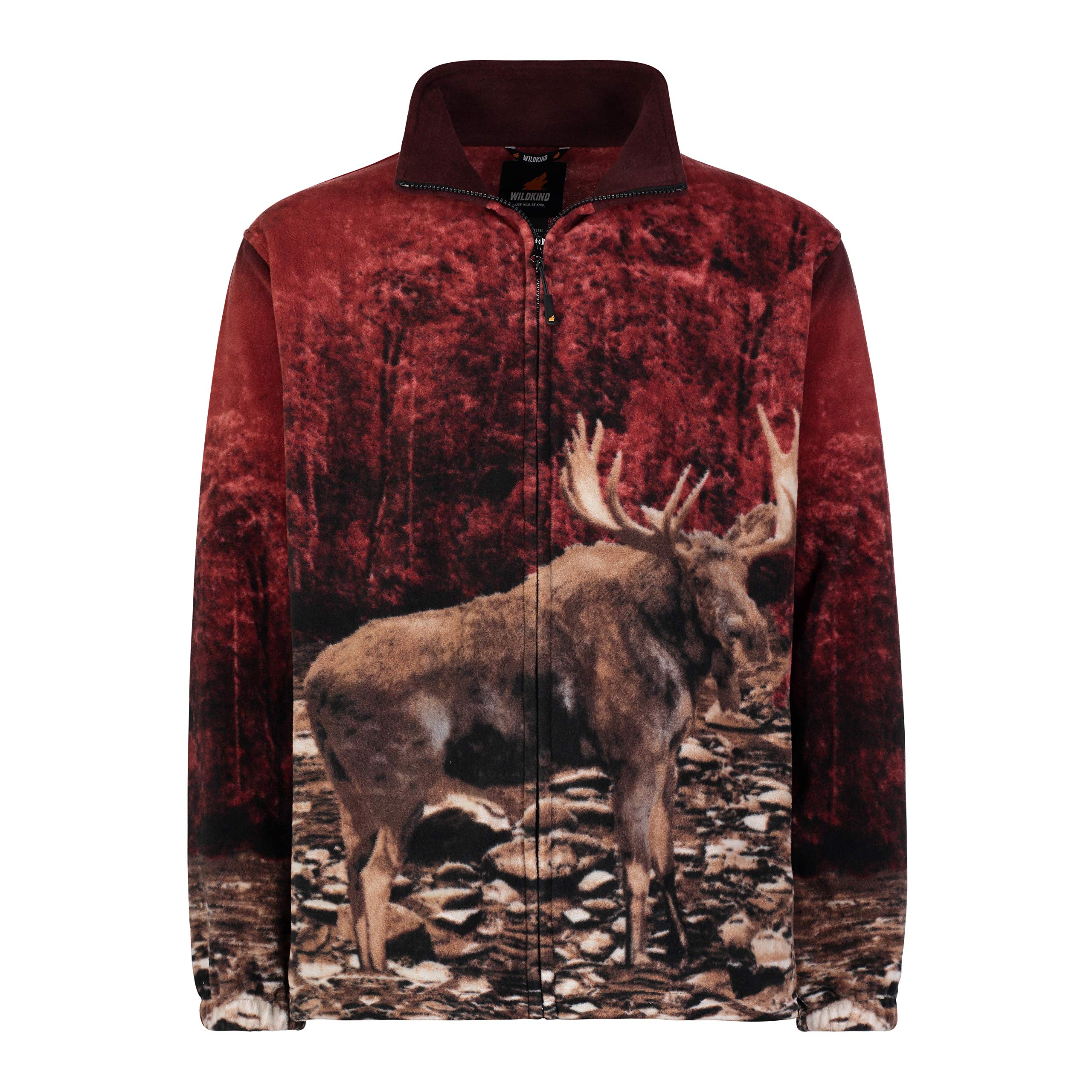 Men's & Women's Full Zip Fleece Sweater Jacket with Wildlife Design - Cozy Animal Print Sweatshirt for Outdoor Adventures & Casual Wear | Wildkind