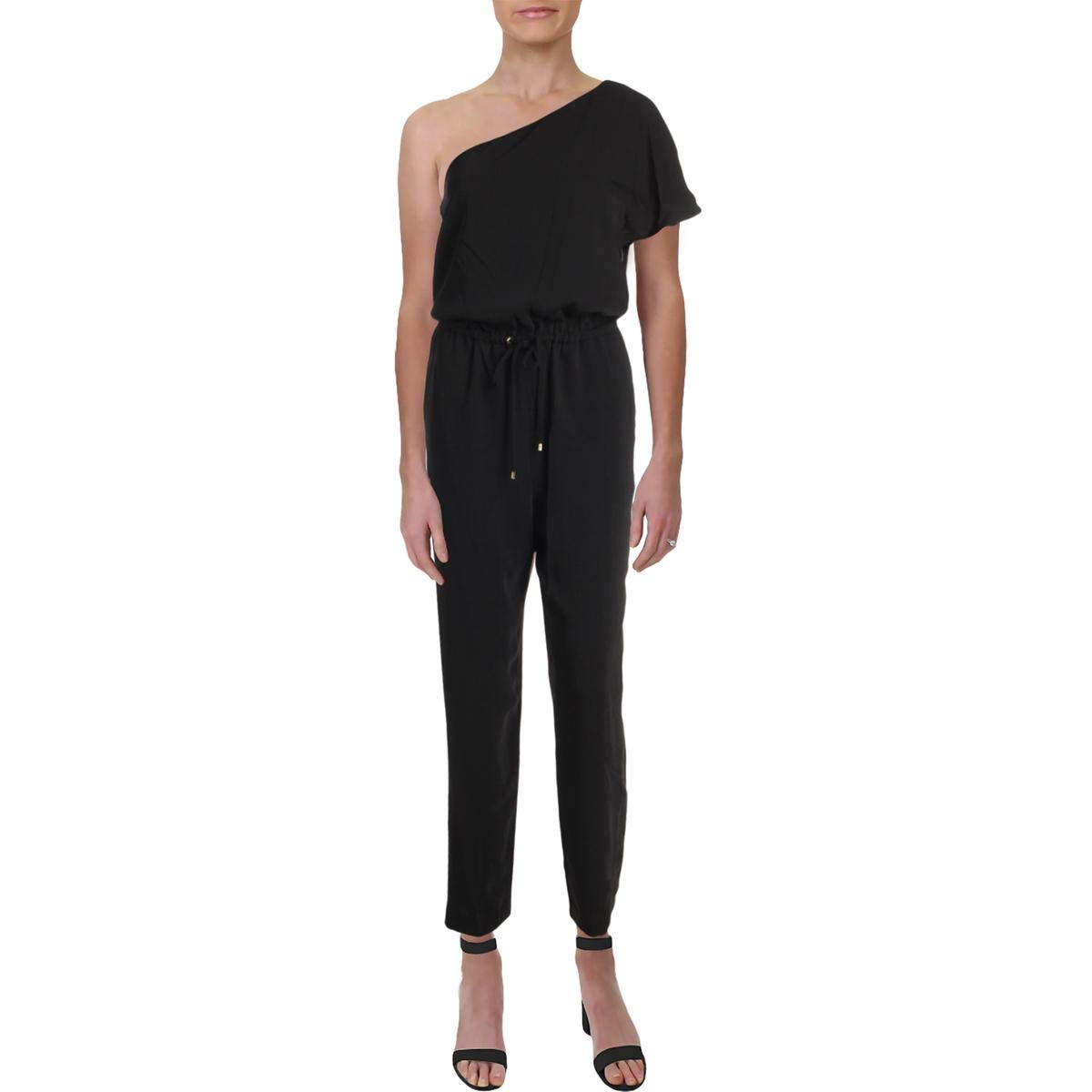 Ralph Lauren Women's Black Shoulder Jumpsuit Size 14 - Elegant One-Piece Outfit for Work, Parties & Special Occasions