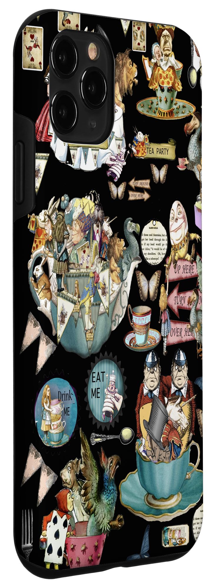 iPhone 11 Pro Alice in Wonderland Collage Case - Unique Artistic Design for Travel, Daily Use & Gift Giving