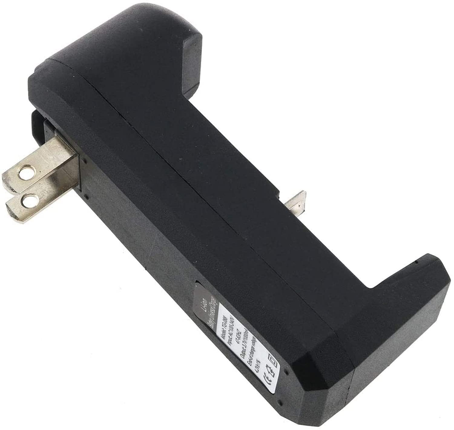 5-Pack Black 3.7V Single Slot Wall Charger for 18650 18350 16340 14500 14000 Li-ion Rechargeable Batteries - Perfect for Flashlights, Vape Mods, and Electronic Devices