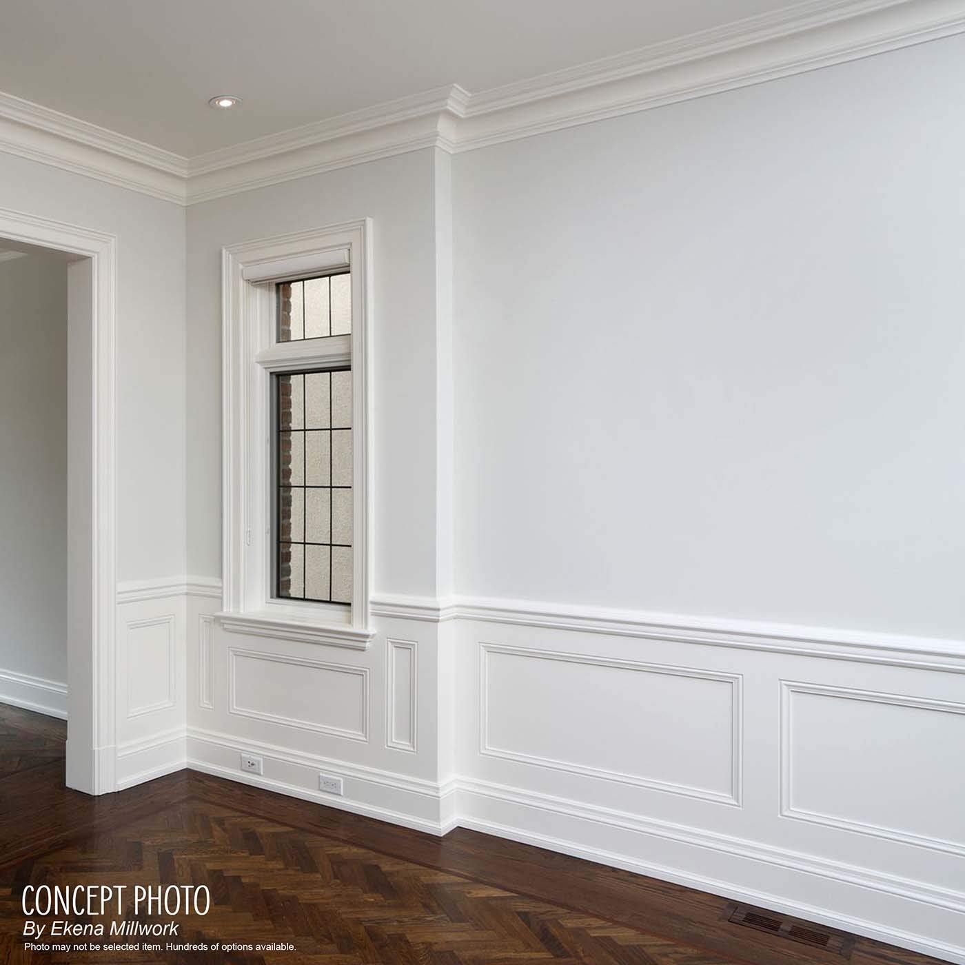 Ekena Millwork MLD02X00KE-CASE-8 Kent Running Flower Panel Moulding - 2 1/8