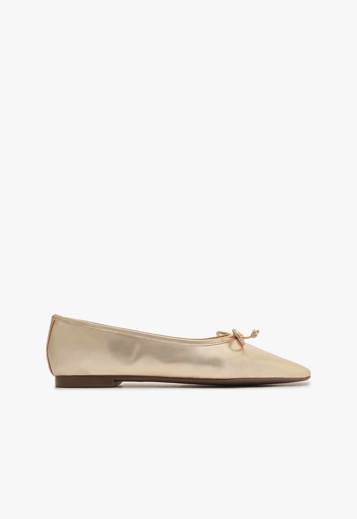 Arissa Women's Gold Leather Ballet Flats - Comfortable & Stylish Slip-On Shoes for Work, Casual Wear & Travel