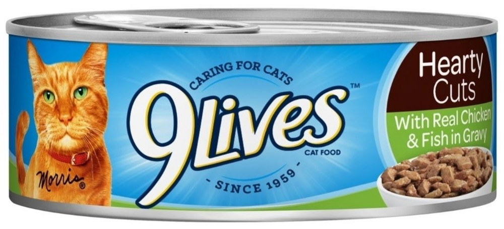 9 Lives Hearty Cuts with Real Chicken and Fish in Gravy Canned Cat Food - High Protein Wet Cat Food for Adult Cats - Perfect for Mealtime, Weight Management & Picky Eaters