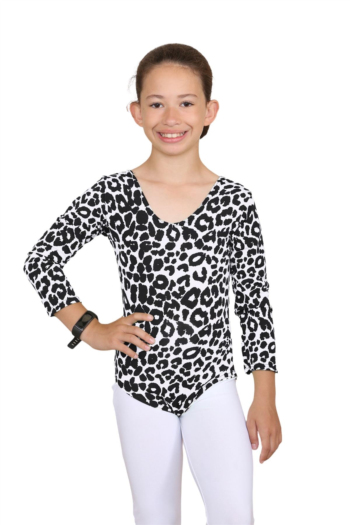 Janisramone® Girls Gymnastics Leotard - Leopard Print Ballet Dance Bodysuit for Kids | Perfect for Ballet, Gymnastics, Dance Classes & Performances