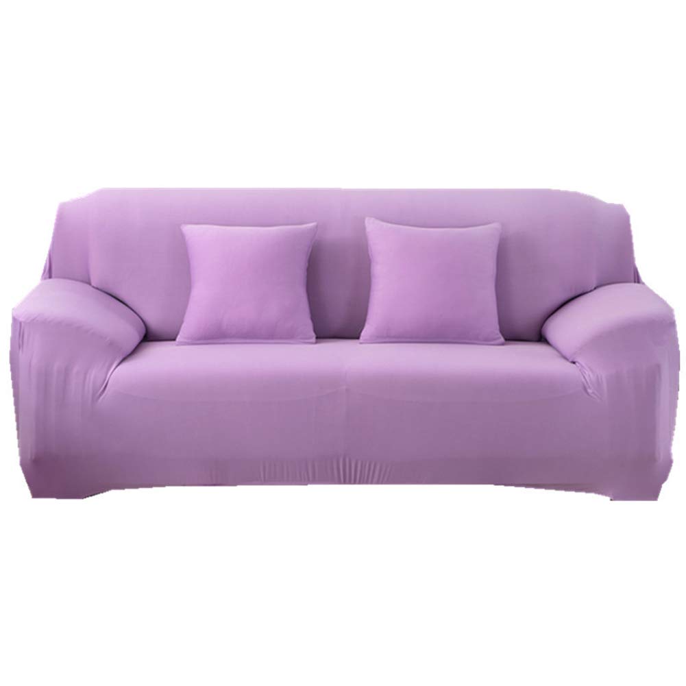 Stretch Slipcover for Couch - 1-Piece Solid Color Anti-Slip Sofa Cover, Furniture Protector for Loveseat & Couch - Light Purple (45x45cm) - Perfect for Living Room, Home Decor & Pet Protection