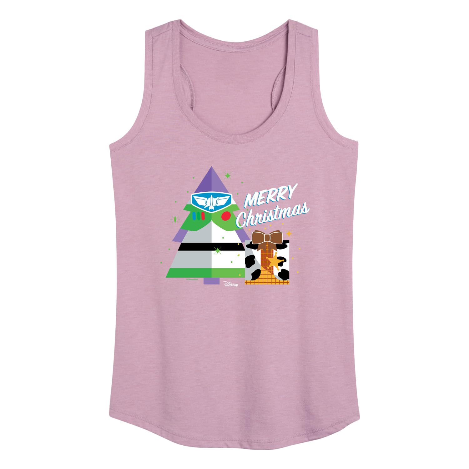 Disney Toy Story Women's Racerback Tank Top - Christmas Themed Graphic Tee for Women - Perfect for Holiday Parties, Gift Giving & Casual Wear