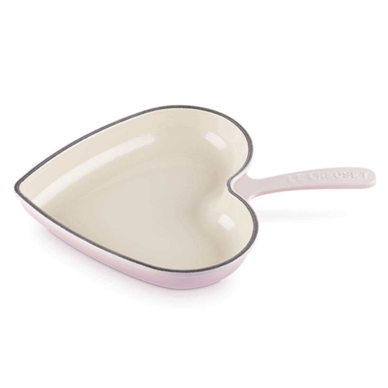 Le Creuset 12-Inch Heart-Shaped Cast Iron Skillet - Shell Pink | Nonstick Cookware for Stovetop, Oven & Grill | Perfect for Valentine's Day, Breakfast & Romantic Dinners