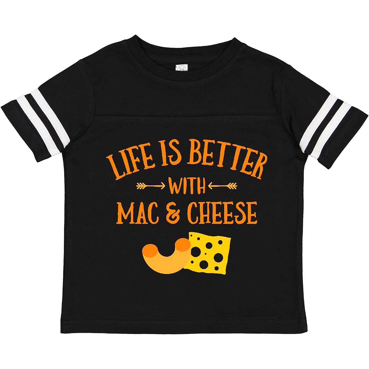 Inktastic Life's Better with Mac & Cheese Cute Toddler T-Shirt - Soft Cotton Kids Tee for Playdates, Daycare & Family Outings