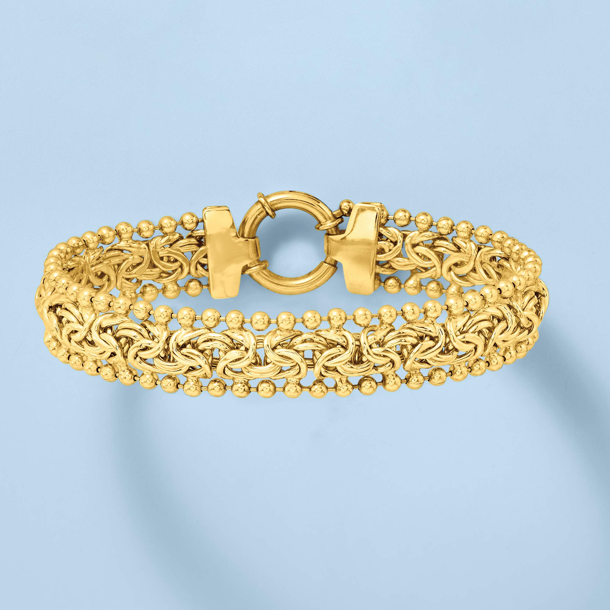 Ross-Simons Byzantine Beaded-Edge Bracelet for Women - Elegant Crystal Beaded Jewelry Gift for Wedding, Party & Special Occasions